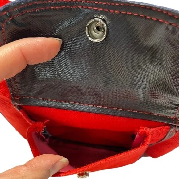 NWT 80s Vintage Sears Canvas Shoulder Bag Red Blue Colorblock - Picture 5 of 7